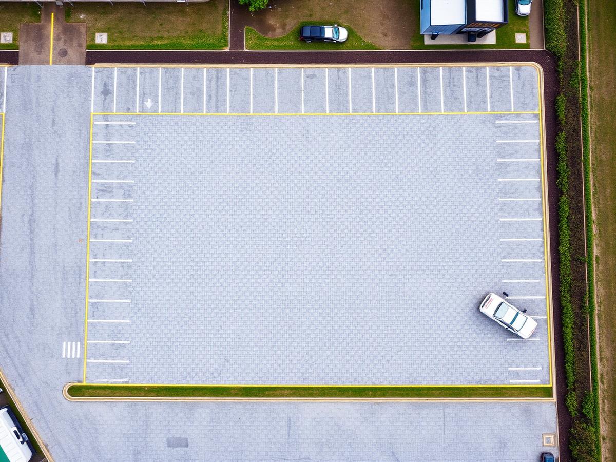 Parking dla obiektu komercyjnego z kostki betonowej